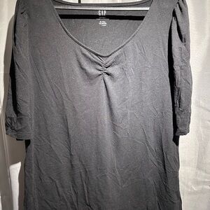 GAP Women's Elegant Black Short Sleeve Top